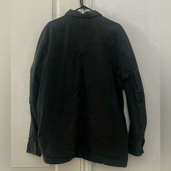 Retro Oversized Carhartt Canvas Jacket Fleece-Lined in black/gray - Picture 5 of 9